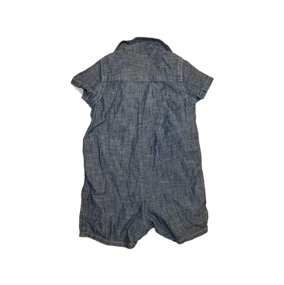 Baby Gap 6-12m Chambray Button Down Shortalls Romper